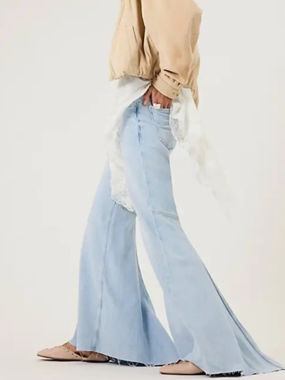 Free People We the Free Live Wire Flare Jeans in Sparks - Picture 7 of 14